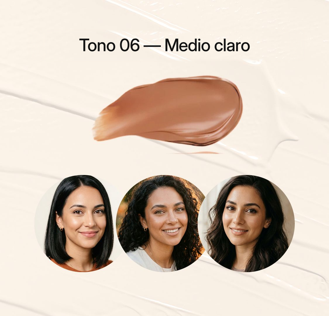 Tono 06 de Lumavie, medio claro, para piel media clara