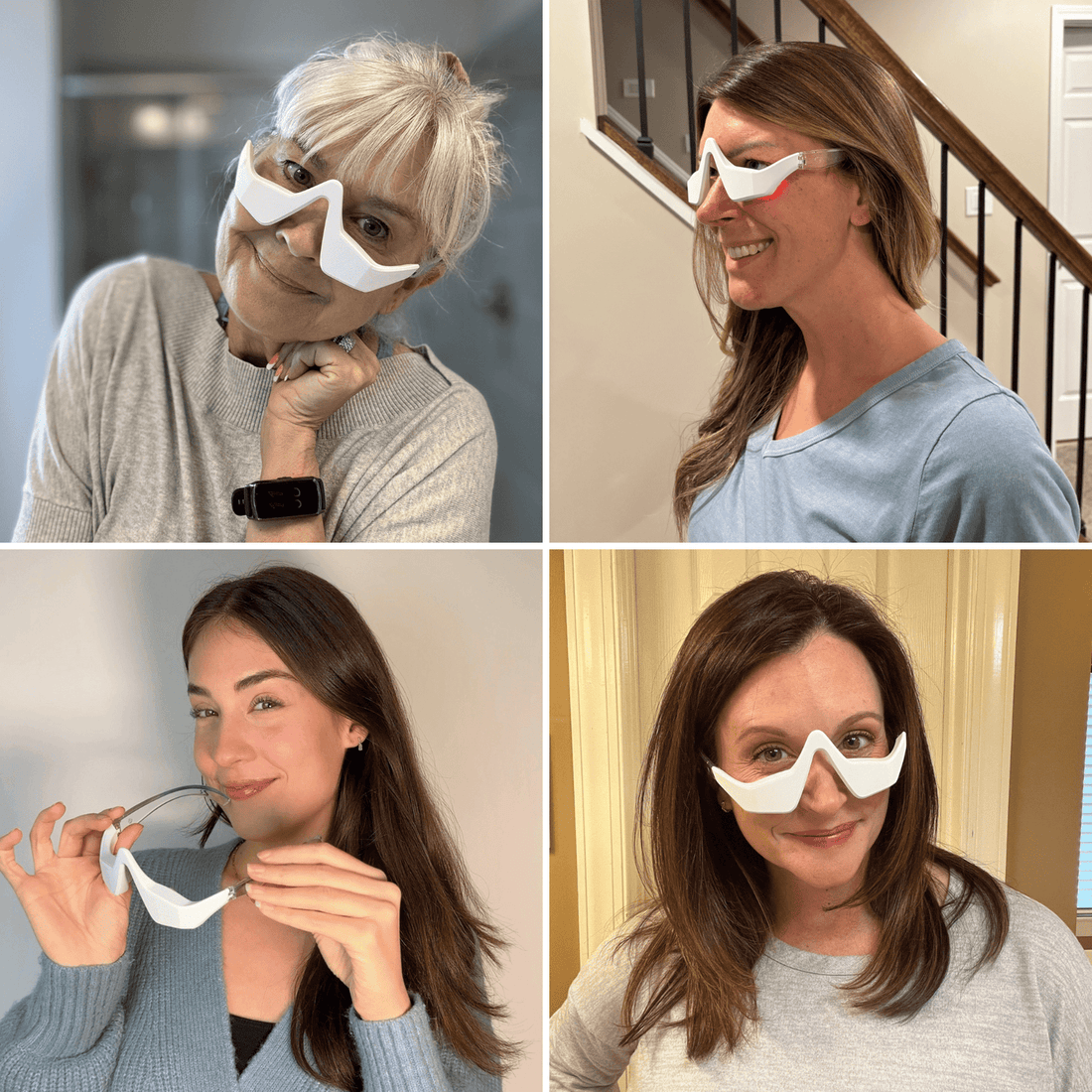 Cuatro momentos de uso de los lentes en casa