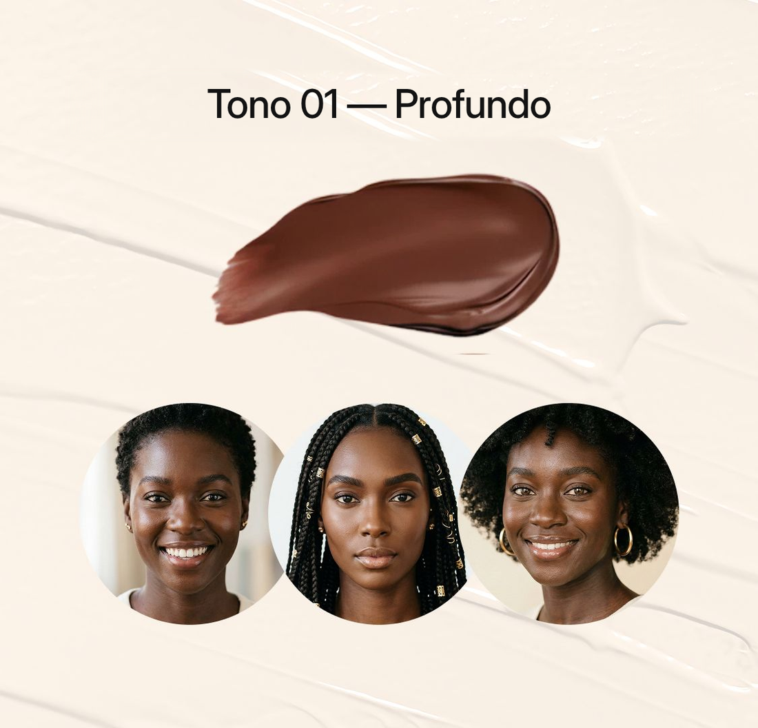 Tono 01 de Lumavie, profundo, para piel morena oscura