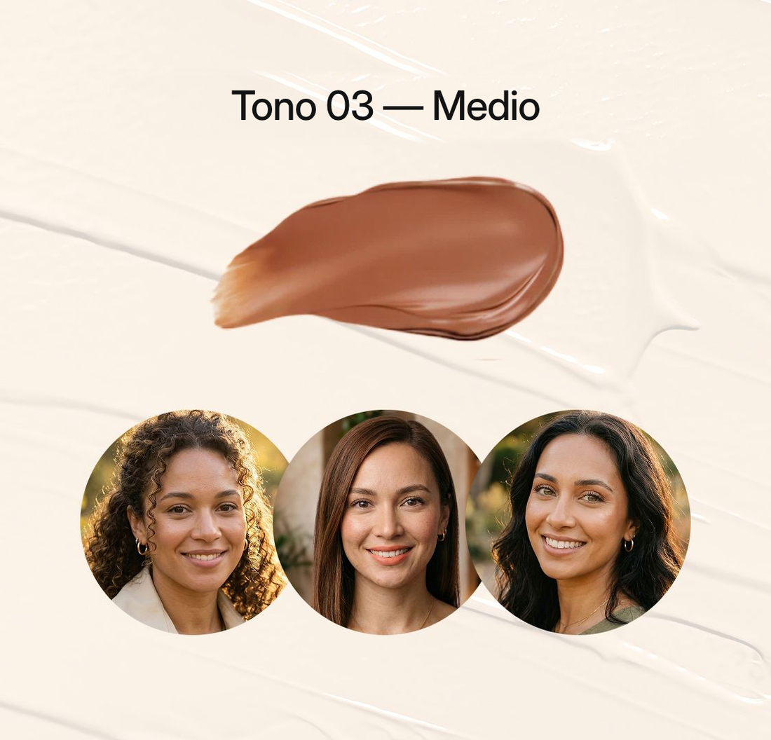 Tono 03 de Lumavie, medio, para piel morena media