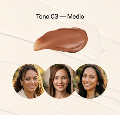 Tono 03 de Lumavie, medio, para piel morena media